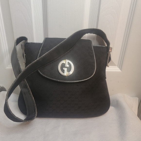 GUCCI 1970 GG monogram black Shoulder Bag